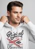 Hoodie Herren US Airforce Army Motiv Spitfire Flugzeug Vintage Motiv Retro Schriftzug Kapuzen-Pullover Männer Fashion Streetstyle Neverless®preview
