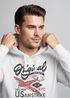 Hoodie Herren US Airforce Army Motiv Spitfire Flugzeug Vintage Motiv Retro Schriftzug Kapuzen-Pullover Männer Fashion Streetstyle Neverless®preview