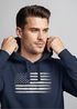Hoodie Herren USA Flagge Print Retro Style Männer Fashion Streetstyle Neverless®preview