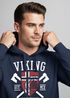 Hoodie Herren Viking Norway Norwegen Flagge Wikinger nordisch Kapuzen-Pullover Männer Fashion Streetstyle Neverless®preview