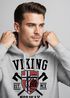 Hoodie Herren Viking Norway Norwegen Flagge Wikinger nordisch Kapuzen-Pullover Männer Fashion Streetstyle Neverless®preview