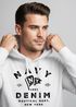 Hoodie Herren vintage Motiv Schriftzug Navy Denim Nautical New York Kapuzen-Pullover MännerNeverless®preview