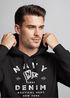 Hoodie Herren vintage Motiv Schriftzug Navy Denim Nautical New York Kapuzen-Pullover MännerNeverless®preview