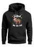 Hoodie Herren Weihnachten Kapuzen-Pullover Faultier Spruch Slow Ho Ho Weihnachtspullover Männer Moonworks®preview