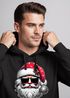 Hoodie Herren Weihnachten Motiv Santa Claus Cool Ugly XMAS Sweater Kapuzenpulli Geschenk Männer Moonworks®preview