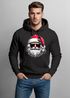 Hoodie Herren Weihnachten Motiv Santa Claus Cool Ugly XMAS Sweater Kapuzenpulli Geschenk Männer Moonworks®preview