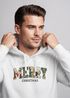Hoodie Herren Weihnachtspulli Aufdruck Merry Christmas XMAS Kapuzen-Pullover Männer Fashion Streetstyle Neverless®preview