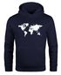 Hoodie Herren Weltkarte World Map Kapuzenpullover Pullover mit Kapuze Moonworks®preview