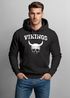 Hoodie Herren Wikinger-Helm Skull Totenkopf Print Aufdruck Kapuzen-Pullover Männer Fashion Streetstyle Neverless®preview