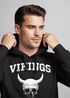Hoodie Herren Wikinger-Helm Skull Totenkopf Print Aufdruck Kapuzen-Pullover Männer Fashion Streetstyle Neverless®preview