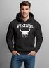 Hoodie Herren Wikinger-Helm Skull Totenkopf Print Aufdruck Kapuzen-Pullover Männer Fashion Streetstyle Neverless®preview