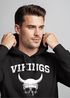 Hoodie Herren Wikinger-Helm Skull Totenkopf Print Aufdruck Kapuzen-Pullover Männer Fashion Streetstyle Neverless®preview