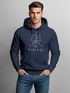 Hoodie Herren Wikinger Schiff Vikings Lineart Kapuzen-Pullover Männer Neverless®preview