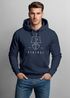 Hoodie Herren Wikinger Schiff Vikings Lineart Kapuzen-Pullover Männer Neverless®preview