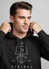 Hoodie Herren Wikinger Schiff Vikings Lineart Kapuzen-Pullover Männer Neverless®preview