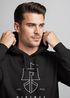 Hoodie Herren Wikinger Schiff Vikings Lineart Kapuzen-Pullover Männer Neverless®preview