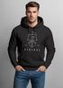 Hoodie Herren Wikinger Schiff Vikings Lineart Kapuzen-Pullover Männer Neverless®preview