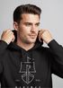 Hoodie Herren Wikinger Schiff Vikings Lineart Kapuzen-Pullover Männer Neverless®preview