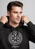 Hoodie Herren Wikinger Symbol Runen Wegweiser Kapuzen-Pullover Männer Neverless®preview