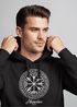 Hoodie Herren Wikinger Symbol Runen Wegweiser Kapuzen-Pullover Männer Neverless®preview