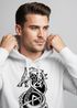 Hoodie Herren Wolf Fenrir Fabelwesen Wikinger nordische Mythologie Odin Kapuzen-Pullover Fashion Streetstyle Neverless®preview