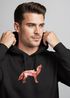 Hoodie Herren Wolf Polygon Tiere Print Aufdruck Geometrie Kapuzen-Pullover Männer Fashion Streetstyle Neverless®preview