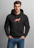 Hoodie Herren Wolf Polygon Tiere Print Aufdruck Geometrie Kapuzen-Pullover Männer Fashion Streetstyle Neverless®preview