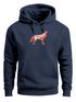 Hoodie Herren Wolf Polygon Tiere Print Aufdruck Geometrie Kapuzen-Pullover Männer Fashion Streetstyle Neverless®preview