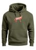 Hoodie Herren Wolf Polygon Tiere Print Aufdruck Geometrie Kapuzen-Pullover Männer Fashion Streetstyle Neverless®preview