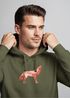 Hoodie Herren Wolf Polygon Tiere Print Aufdruck Geometrie Kapuzen-Pullover Männer Fashion Streetstyle Neverless®preview