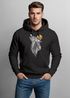 Hoodie Herren Wolf Print Wald Wildnis Outdoor Natur Tiermotiv Fashion Streetstyle Neverless®preview