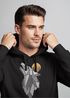 Hoodie Herren Wolf Print Wald Wildnis Outdoor Natur Tiermotiv Fashion Streetstyle Neverless®preview