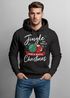 Hoodie Weihnachten Spruch Jingle Ball XMas Fun-Shirt Kapuzen-PÜullover Ugly Christmas Kapuzenpulli Moonworks®preview