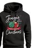 Hoodie Weihnachten Spruch Jingle Ball XMas Fun-Shirt Kapuzen-PÜullover Ugly Christmas Kapuzenpulli Moonworks®preview