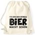 Ich bin der Beweis Bier macht schön - Festival Turnbeutel Moonworks®preview