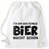 Ich bin der Beweis Bier macht schön - Festival Turnbeutel Moonworks®preview