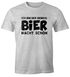 Ich bin der Beweis Bier macht schön Herren T-Shirt Trink Spruch-Shirt Moonworks®preview