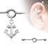 Industrial Piercing Stab mit Anhänger Anker Anchor Straight Barbell Hantel Autiga® preview