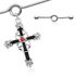 Industrial Piercing Stab mit Anhänger Kreuz Cross Gothic Straight Barbell Hantelpreview