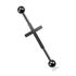 Industrial Stab Piercing Ohr Kreuz Cross Straight Barbell Hantelpreview