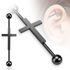 Industrial Stab Piercing Ohr Kreuz Cross Straight Barbell Hantelpreview