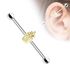 Industrial Stab Piercing Ohr Stecker Ananas Straight Barbell Autiga®preview