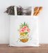 Jutebeutel Ananas Aloha Hawaii Blumen Pineapple Tropical Summer Jungle Paradise Hummingbird Baumwolltasche Stoffbeutel Autiga®preview