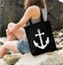 Jutebeutel Anker Vintage Stern Anchor Baumwolltasche Stoffbeutel Tragetasche Moonworks®preview