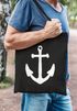 Jutebeutel Anker Vintage Stern Anchor Baumwolltasche Stoffbeutel Tragetasche Moonworks®preview