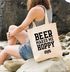 Jutebeutel Beer makes me hoppy Bier Spruch Beutel Baumwolltasche Stoffbeutel Tragetasche Moonworks®preview