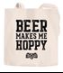 Jutebeutel Beer makes me hoppy Bier Spruch Beutel Baumwolltasche Stoffbeutel Tragetasche Moonworks®preview