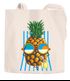 Jutebeutel chilling Ananas Pinapple Sommer Beach Party Cocktail Baumwolltasche Stoffbeutel Tragetasche Moonworks®preview