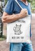 Jutebeutel chubby Unicorns need love too Nashorn Einhorn Spruch Baumwolltasche Stoffbeutel Tragetasche Moonworks®preview