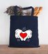 Jutebeutel Comic Hände Hands Herz Heart Baumwolltasche Stoffbeutel Tragetasche Moonworks®preview